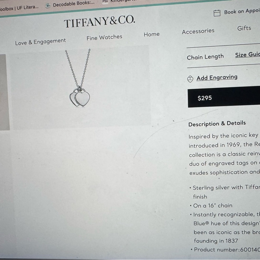 Tiffany & Co. Silver Heart Necklace
